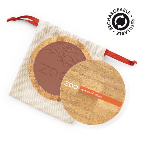 Zao Blush Compatto 321 Brown Orange 9 g - Formula Naturale e Finish Vellutato