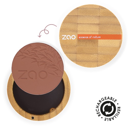 Zao Blush Compatto 321 Brown Orange 9 g - Formula Naturale e Finish Vellutato