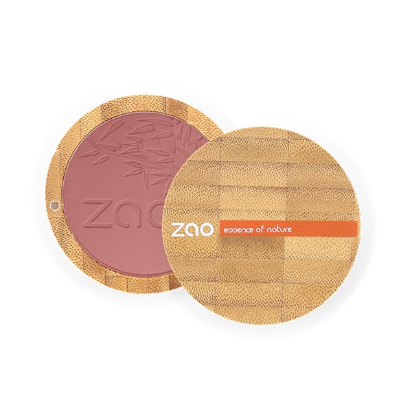 ZAO Bamboo Compact Blush 322 - Marrone Rosa, 9 g - Polvere Vellutata con Finish Naturale