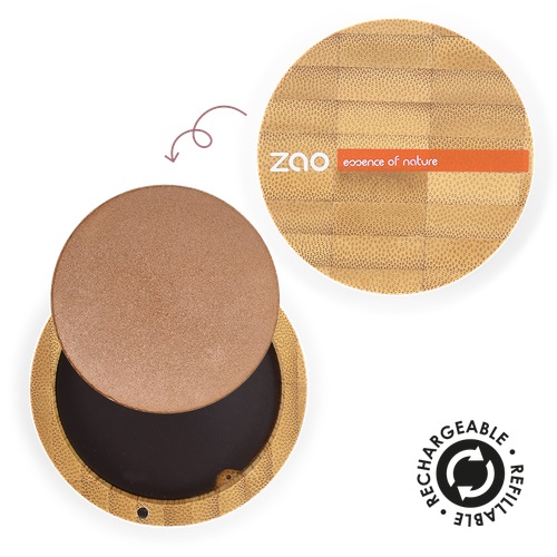 Zao Bronzer 342 Caramel cuivré - Polvere Minerale a Base di Ingredienti Naturali, 15 g