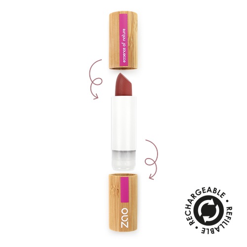 ZAO Rossetto Classic 463 Pink Red Opaco - 3,5 g con Olio di Ricino e Burro di Karité Biologici