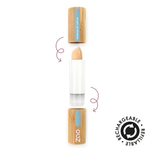 ZAO essence of nature Bambus Concealer 491 Ivory - Correttore in Stick 3,5 g con Copertura Medio-Alta e Olio di Ricino Biologico