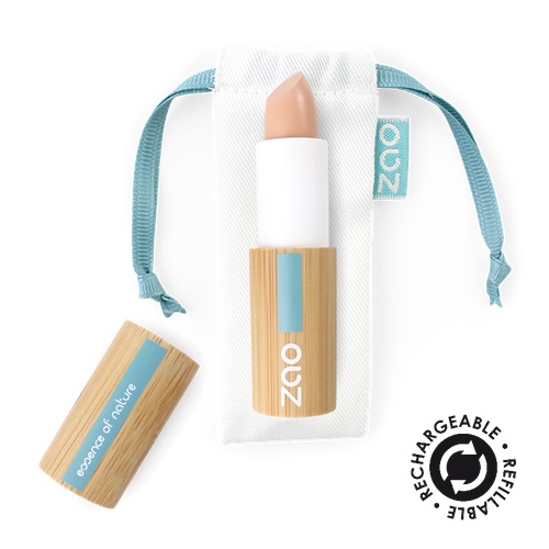 Zao Bamboo Concealer Stick 493 Brown Pink - Correttore in Stick 3,5 g con Copertura Medio-Alta e Lunga Durata