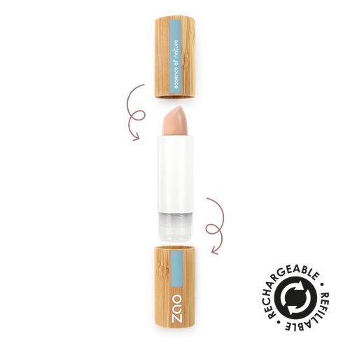 Zao Bamboo Concealer Stick 493 Brown Pink - Correttore in Stick 3,5 g con Copertura Medio-Alta e Lunga Durata