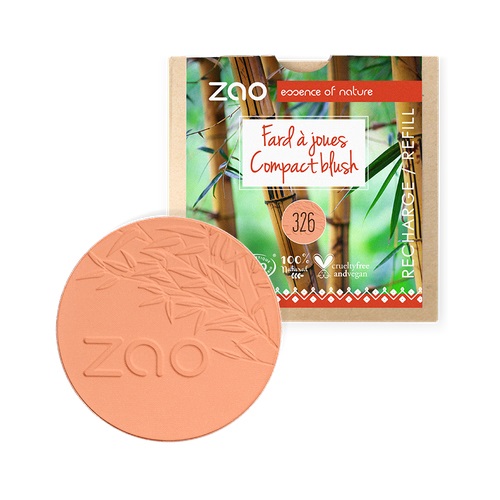 ZAO Refill Compact Blush No. 326 Natural Radiance - Blush e Evidenziatore Ecologico