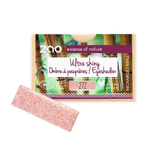 ZAO Ombretto Ricarica 1,3 g Rettangolare 272 Fairy Pink Brillante