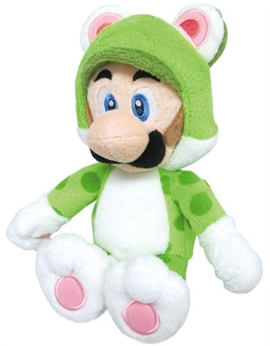 Nintendo Peluche Super Mario - Luigi Gatto 25 cm, Morbido e Collezionabile