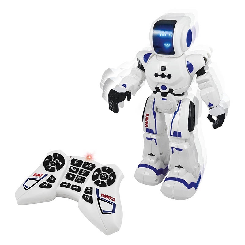Buki Robot Marko Multicolore - Robot Telecomandato con 20 Funzioni e 10 Giochi per Imparare a Programmare