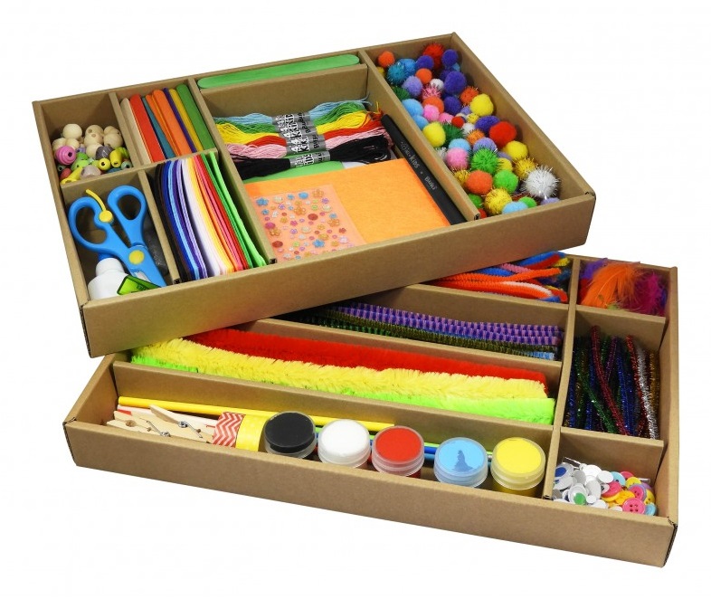 Buki France FK003 - Scatola per bricolage con 20 attività artigianali e 2 vassoi per bambini a partire da 4 anni