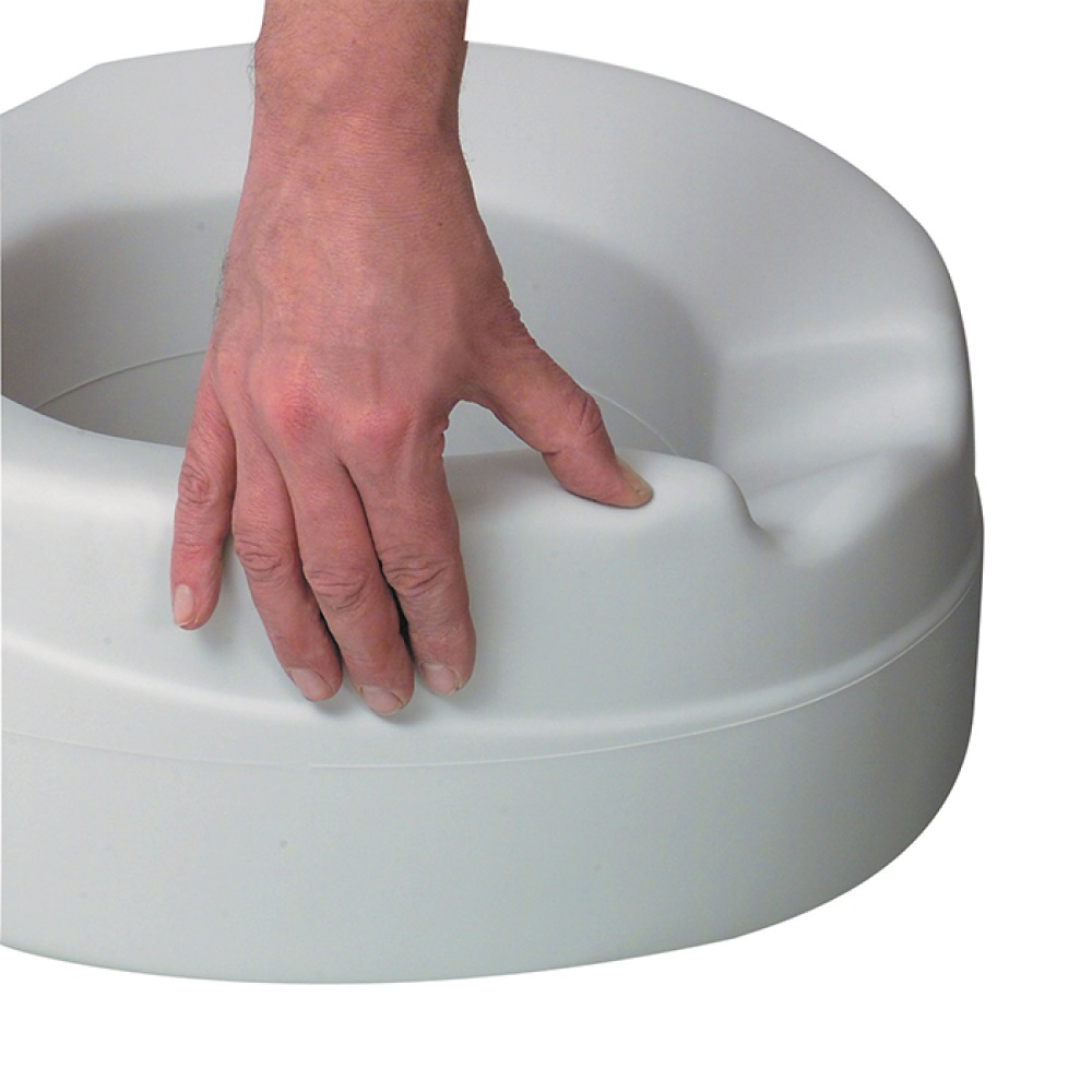 GIMA Rialzo WC Contact Plus - Sedile Morbido Ergonomico in Schiuma PVC - Altezza 11 cm