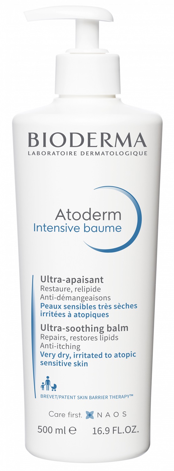 Bioderma Atoderm Intensive Baume 500 ml - Trattamento Intensivo Relipidante e Anti-Prurito, Ultra Lenitivo e Nutriente per Tutti i Tipi di Pelle