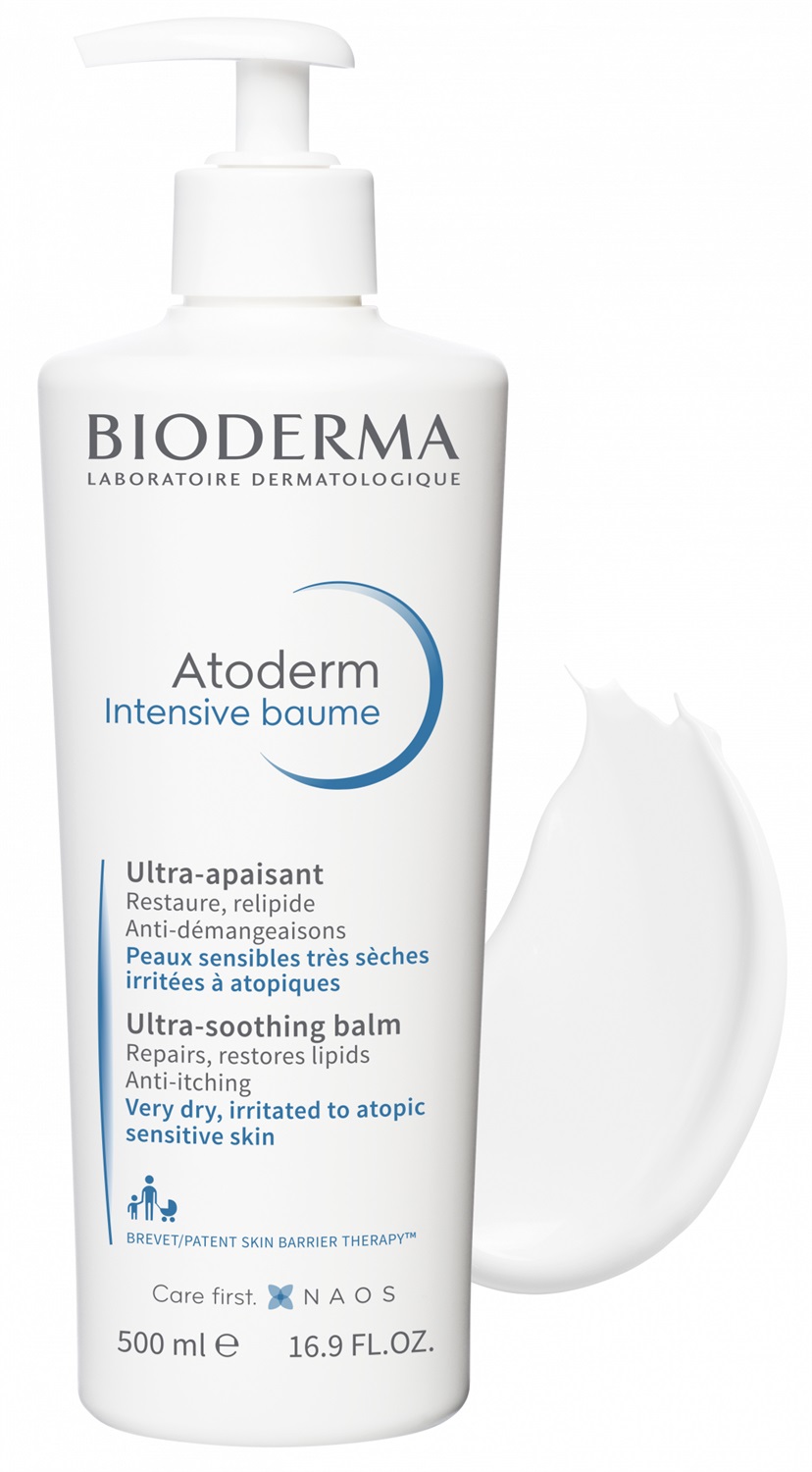 Bioderma Atoderm Intensive Baume 500 ml - Trattamento Intensivo Relipidante e Anti-Prurito, Ultra Lenitivo e Nutriente per Tutti i Tipi di Pelle