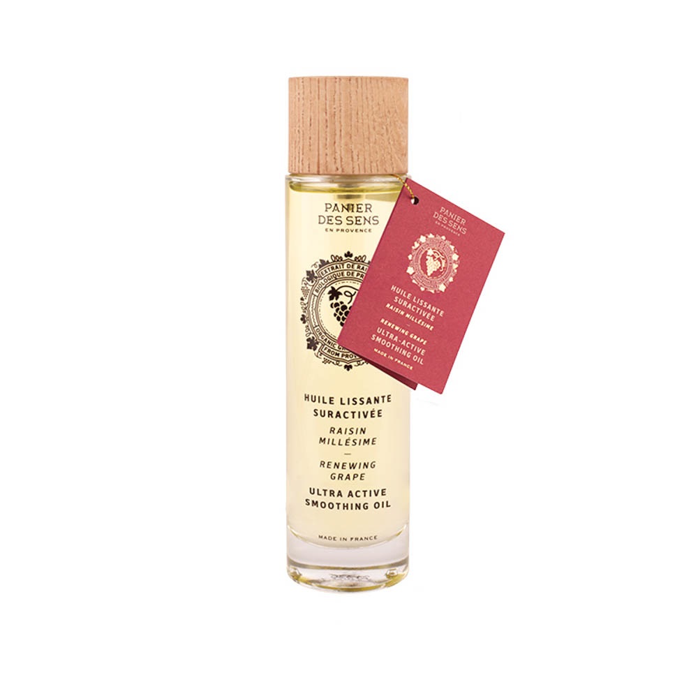 Panier des Sens Olio Levigante Attivo - Uva D'Annata - 100ml - Olio Secco Nutriente e Rassodante per Pelle Universale