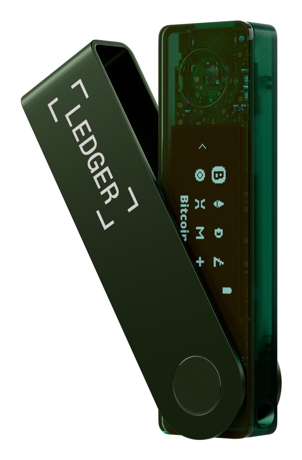 LEDGER Nano X Emerald Green - Portafoglio hardware sicuro per criptovalute e NFT con Bluetooth