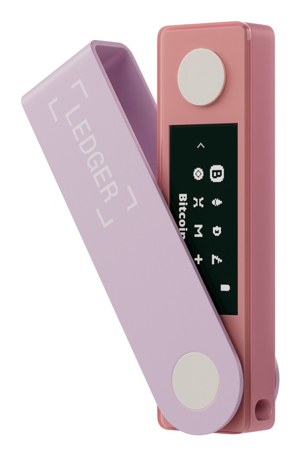 LEDGER Nano X Portafoglio Hardware per Criptovalute - Pastel Pink con Sicurezza Avanzata e Connessione Bluetooth