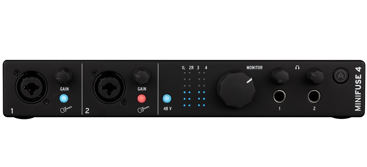 Arturia MiniFuse 4 - Interfaccia Audio e MIDI USB Compatta con Pacchetto Software Creativo - Nero
