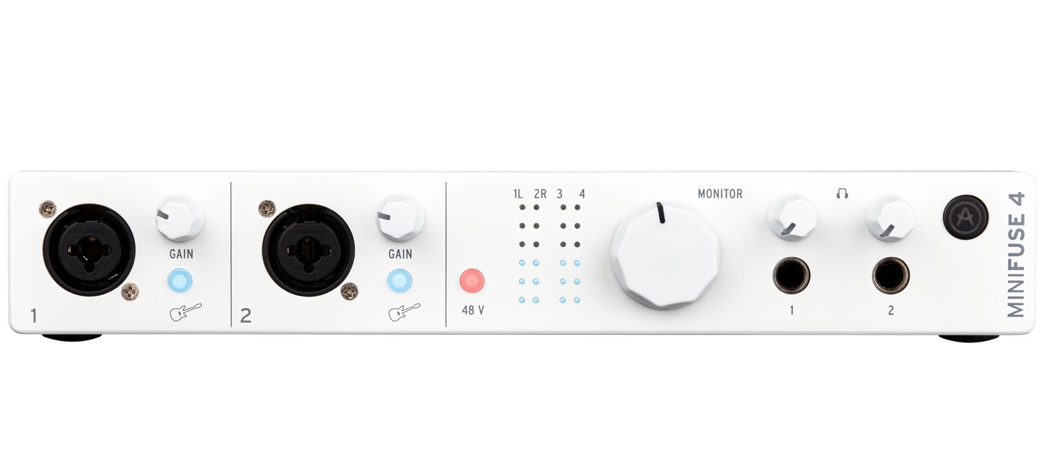 Arturia MiniFuse 4 - Interfaccia audio e MIDI USB compatta con pacchetto software creativo - Bianco