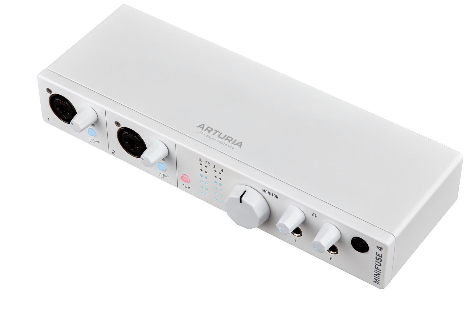Arturia MiniFuse 4 - Interfaccia audio e MIDI USB compatta con pacchetto software creativo - Bianco