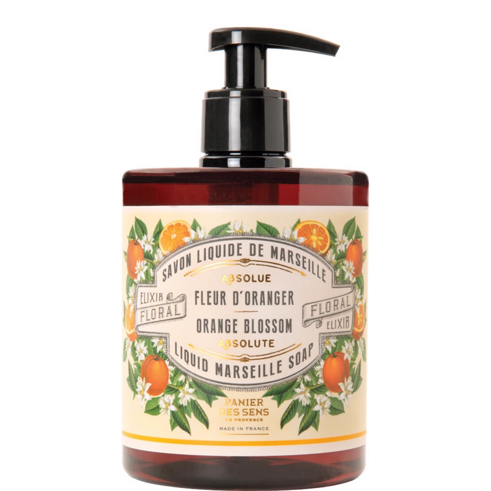 Panier des Sens Sapone Liquido di Marsiglia - Fiore D'Arancio - 500ml - Idratante e Naturale con 96% Ingredienti Naturali