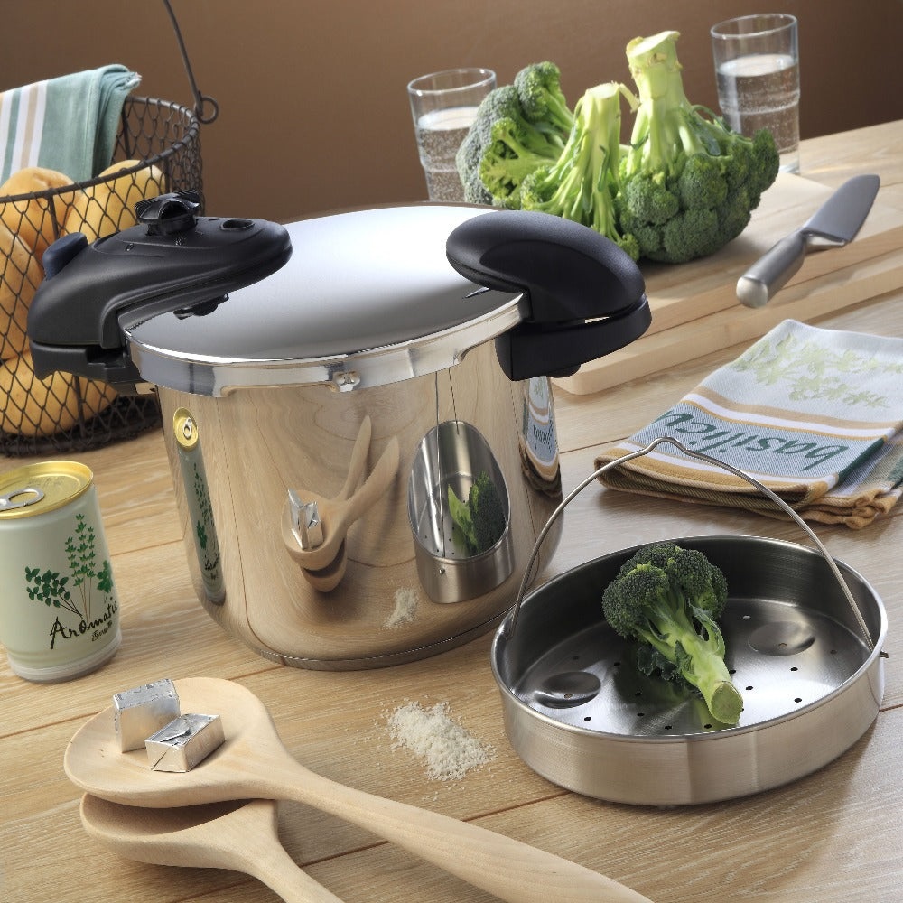 Kitchen Move Pentola a Pressione Illico ASO22-6, 6 Litri in Acciaio Inossidabile, Compatibile con Induzione