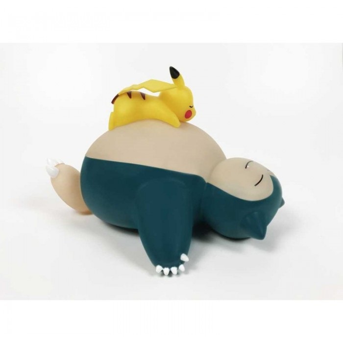 Teknofun Lampada 3D Pokémon Snorlax e Pikachu - 25 cm, 3 modalità di illuminazione, USB incluso