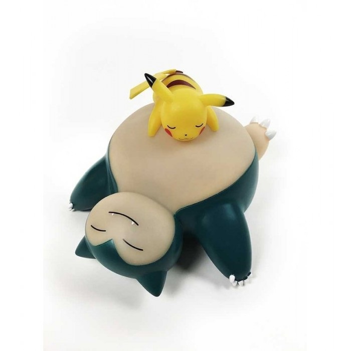 Teknofun Lampada 3D Pokémon Snorlax e Pikachu - 25 cm, 3 modalità di illuminazione, USB incluso