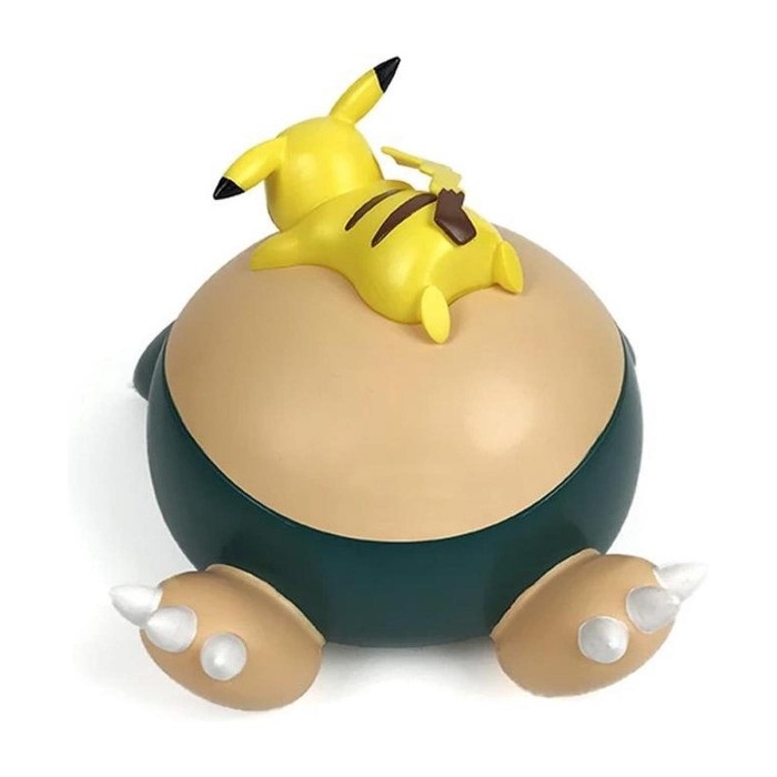 Teknofun Lampada 3D Pokémon Snorlax e Pikachu - 25 cm, 3 modalità di illuminazione, USB incluso