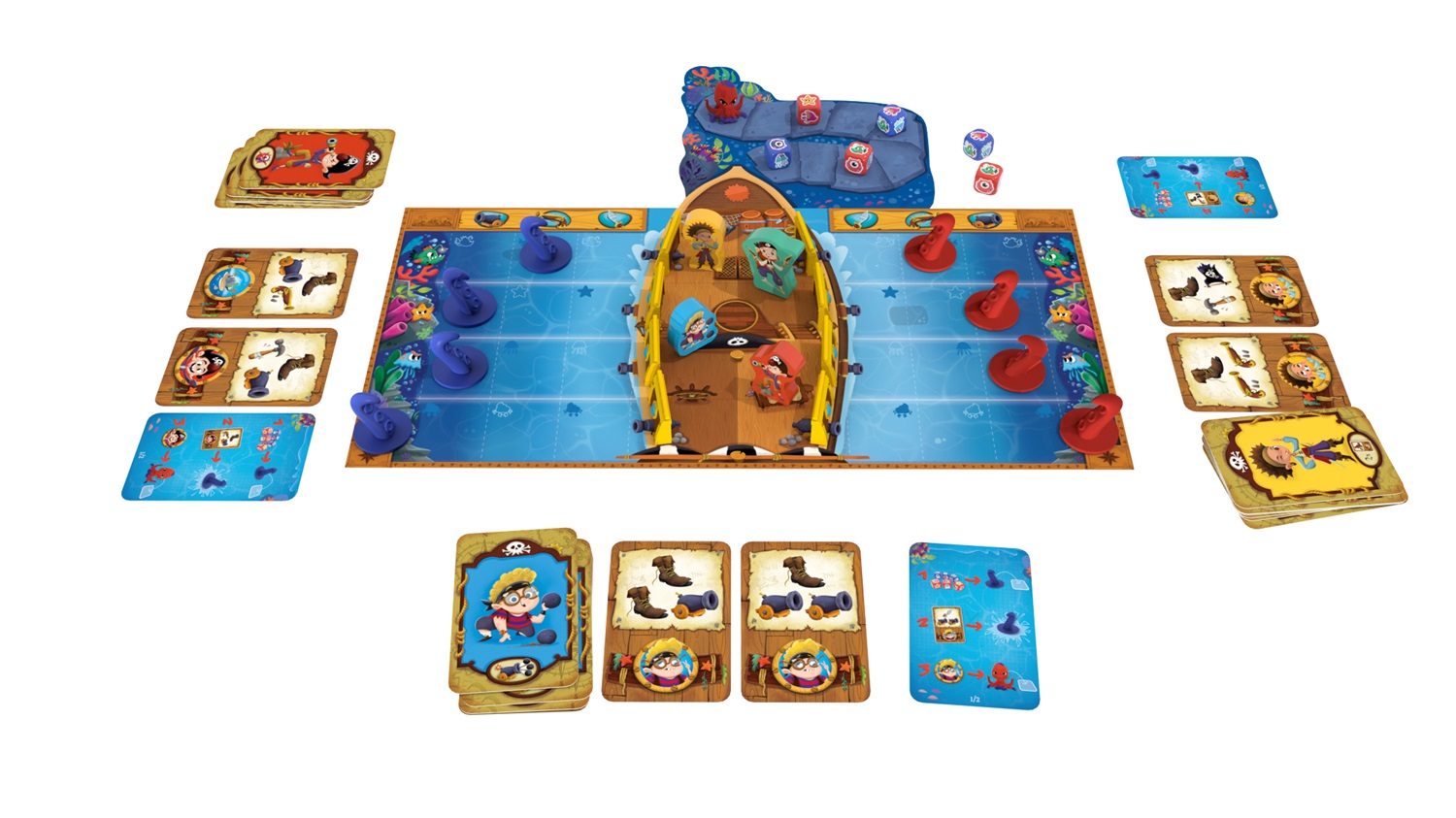 Iello Kraken Attack - Gioco da Tavolo per 1-4 Giocatori, Età 7 , 25 Minuti di Gioco