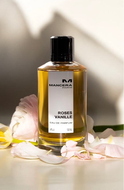 Mancera Roses Vanille Eau de Parfum 120 ml Unisex - Fragranza Ambrato Vanigliato con Note di Rosa e Limone