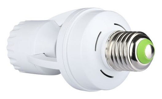 V-TAC Portalampada E27 con Sensore di Movimento Infrarossi 360° e Crepuscolare Max 60W IP20