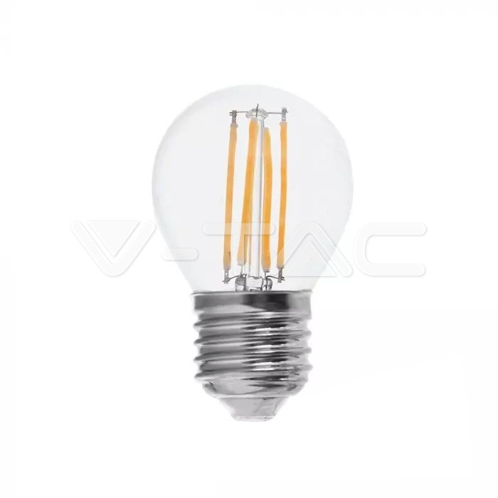 V-TAC Lampadina LED E27 6W Filamento G45 Bianco Caldo 2700K 130lm/W