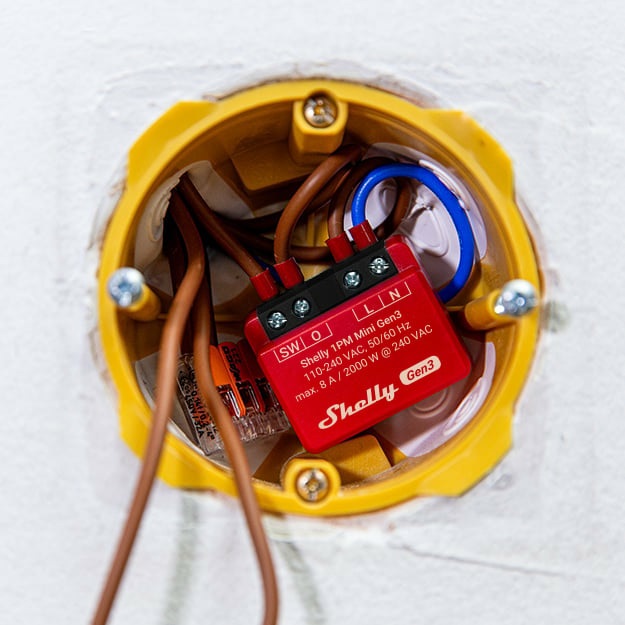 Shelly 1PM Mini Gen3 - Relè Intelligente WiFi e Bluetooth, 1 Canale, 8A, Misurazione di Potenza, Controllo Remoto, Compatibile con Alexa e Google Home