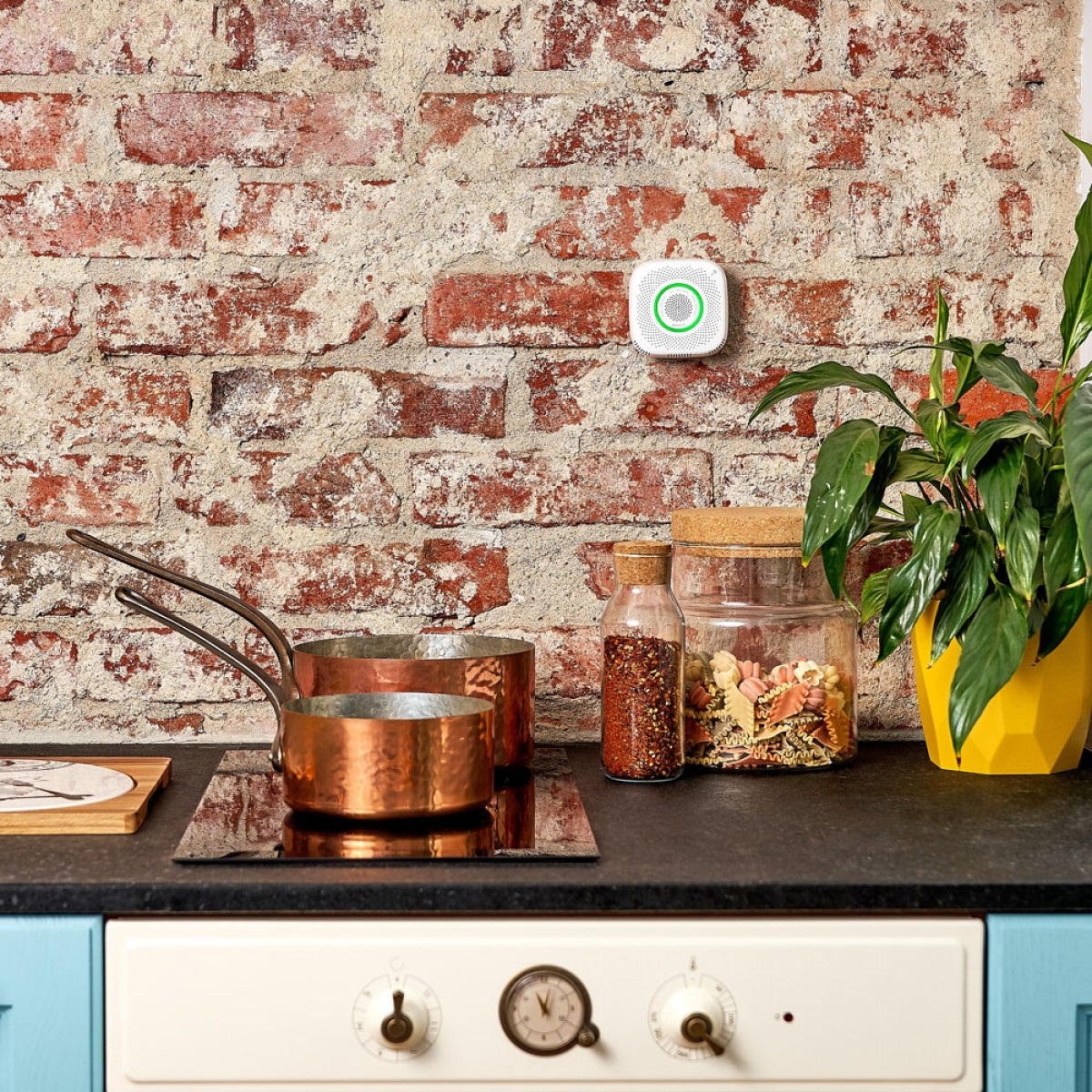 Shelly GAS CNG - Rilevatore Smart Wi-Fi di Gas Naturale e Metano, Sensore con Allarme Sonoro, Indicatore LED e Scocca Resistente al Fuoco