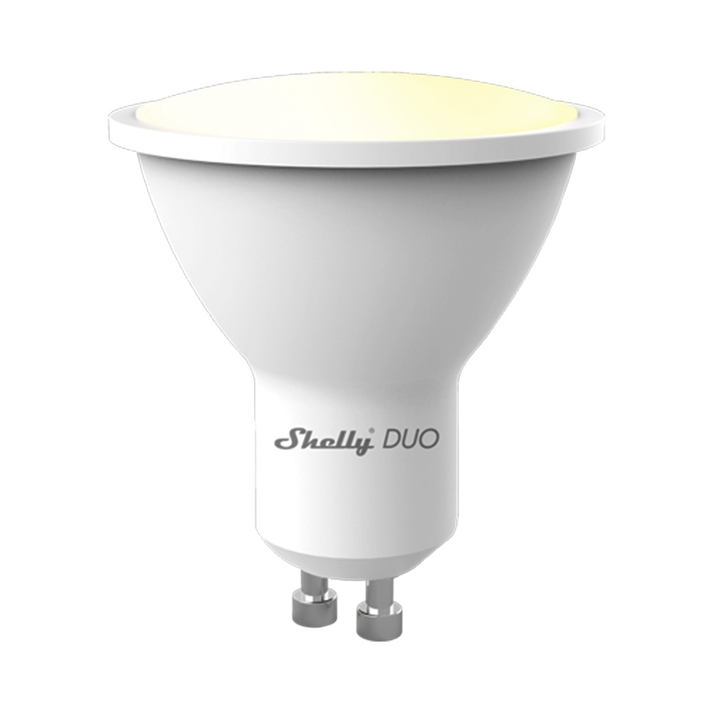 Shelly DUO GU10 Lampadina LED Smart Wi-Fi Dimmerabile 5W, 800 lumen, Compatibile con Alexa e Google Home