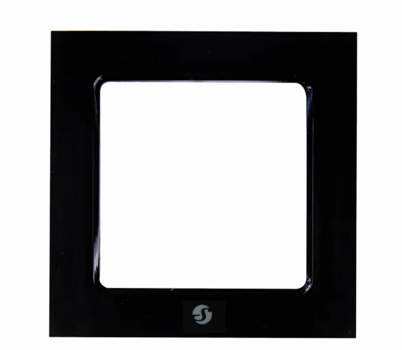 Shelly Wall Frame 1 - Cornice da Parete Singola Nero, Compatibile con Shelly Switch 1, 2 e 4, Dimensioni 80x80x10 mm
