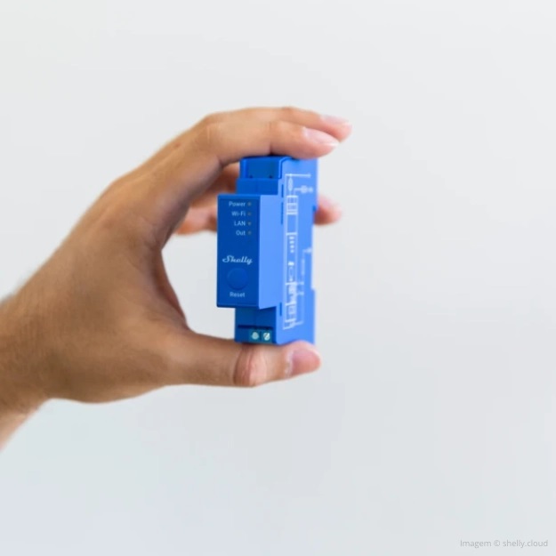 Shelly Pro 1 - Relè Interruttore Intelligente a 1 Canale su Guida DIN, 16A, Wi-Fi, LAN e Bluetooth, Compatibile con Alexa e Google Home