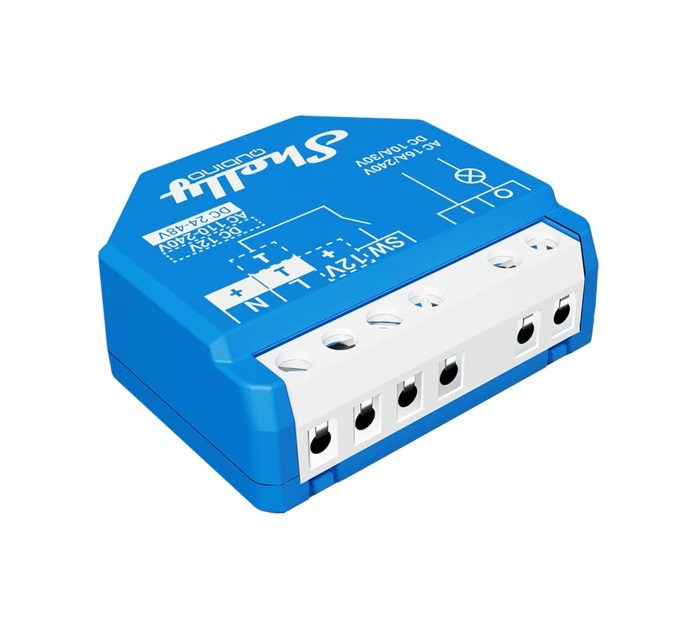 Shelly Wave 1 - Interruttore Smart Relay Z-Wave 1 Canale 16A con Contatti Puliti, Controllo Remoto, Basso Consumo Energetico, Ripetitore di Rete e Alta Affidabilità
