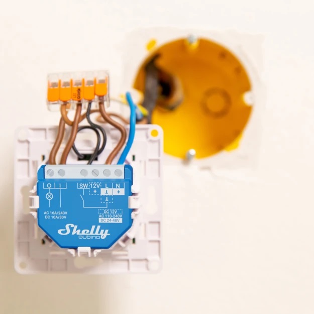 Shelly Wave 1 - Interruttore Smart Relay Z-Wave 1 Canale 16A con Contatti Puliti, Controllo Remoto, Basso Consumo Energetico, Ripetitore di Rete e Alta Affidabilità