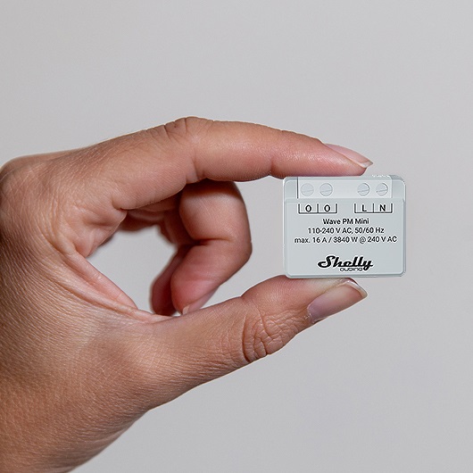 Shelly Qubino Wave PM Mini - Misuratore di Potenza Intelligente Z-Wave, 1 Canale, 16A, Monitoraggio Energetico in Tempo Reale, Domotica