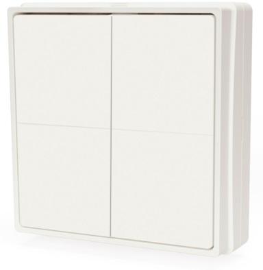 Shelly BLU Wall Switch 4 - Interruttore Stand Alone Bluetooth Senza Fili con 4 Tasti e Automazioni Intelligenti