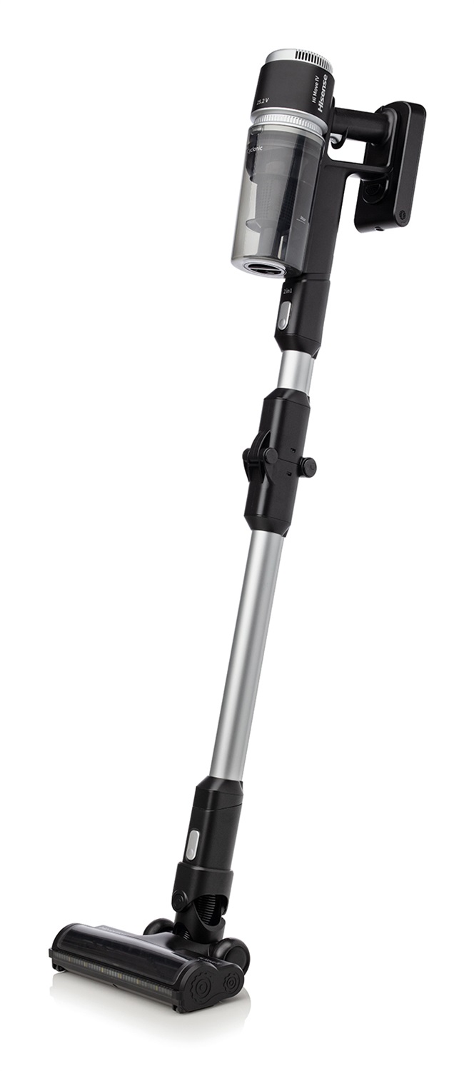 Hisense HVC6264BK Aspirapolvere a bastone 2 in 1 Senza sacchetto con Batteria 21,6 V, Potenza 150 W, Capacità 0,45 L, Autonomia 45 min, Ciclonico, EPA, Nero