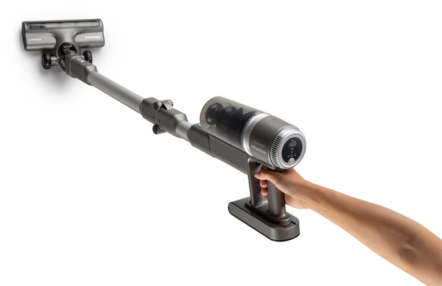 Hisense HVC6464A Aspirapolvere a Bastone 2 in 1 Senza Sacchetto HEPA Nero con Batteria 25.2V e Autonomia di 60 Minuti