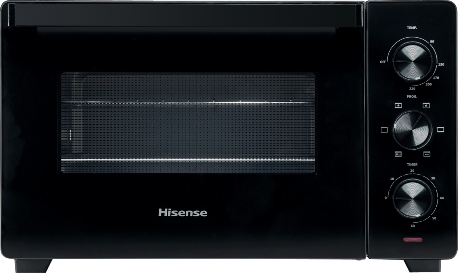 Hisense HOM30M Fornetto Elettrico 30L 1600W Ventilato con Girarrosto e Comandi a Manopola