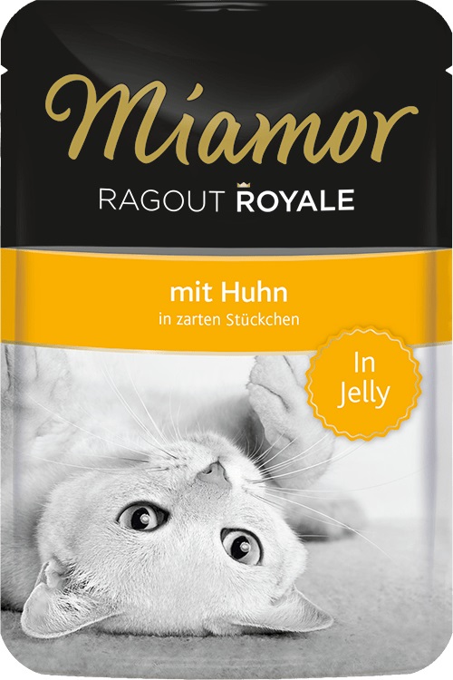 Miamor Ragout Royale in Jelly 100 g - Pollo, Alimenti per gatti senza cereali