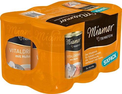 Miamor Trinkfein Vitaldrink Pollo - Bevanda per Gatti 6 x 135 ml