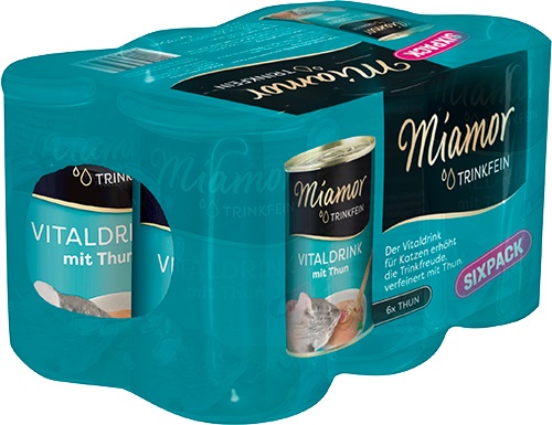 Miamor Trinkfein Zuppa di Tonno per Gatti - Bevanda Vitaldrink 6 x 135 ml