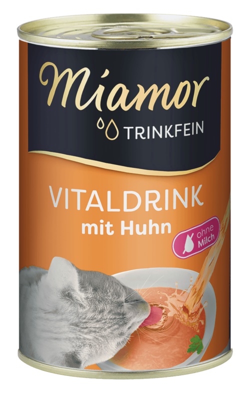 Miamor Trinkfein Vitaldrink Pollo 135 g - Bevanda per Gatti che Stimola l'Idratazione