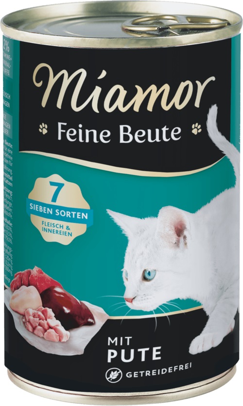 Miamor Feine Beute Cibo Umido per Gatti con Tacchino - 400 g, Senza Cereali e Soia