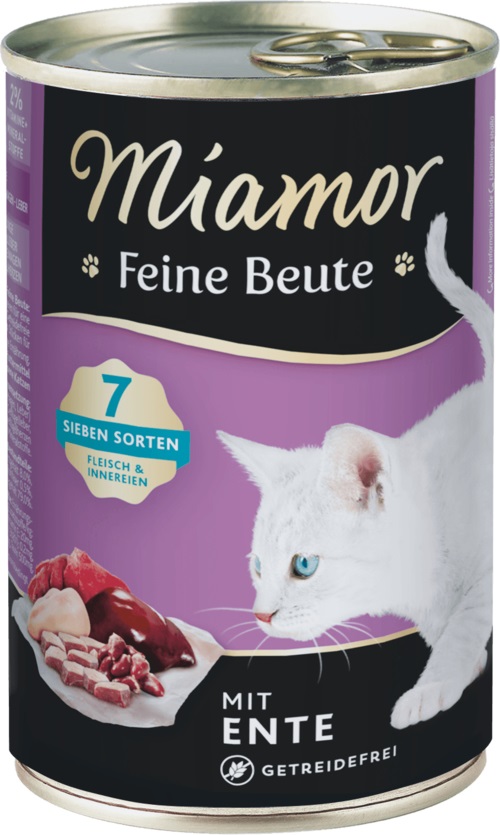 Miamor Feine Beute Cibo Umido per Gatti con Anatra - 400 g, Senza Cereali e Conservanti