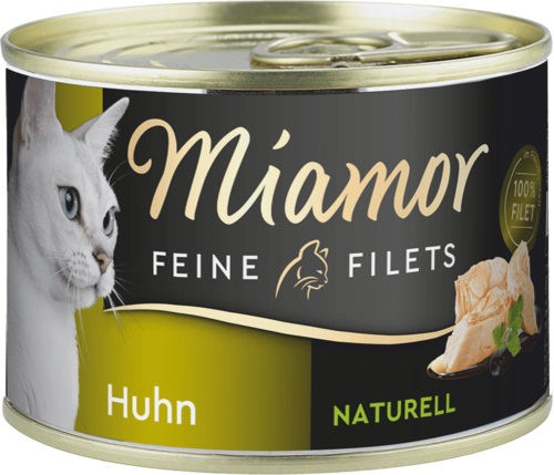 Miamor Delicato Filetto Naturale - Cibo umido per gatti con 63% pollo e riso, 156 g
